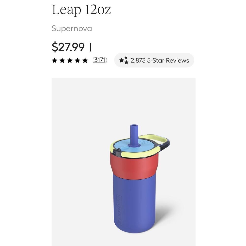 NWT Brumate Leap 12oz Supernova Leakproof Triple Insulated Tumblers Two Bundle
